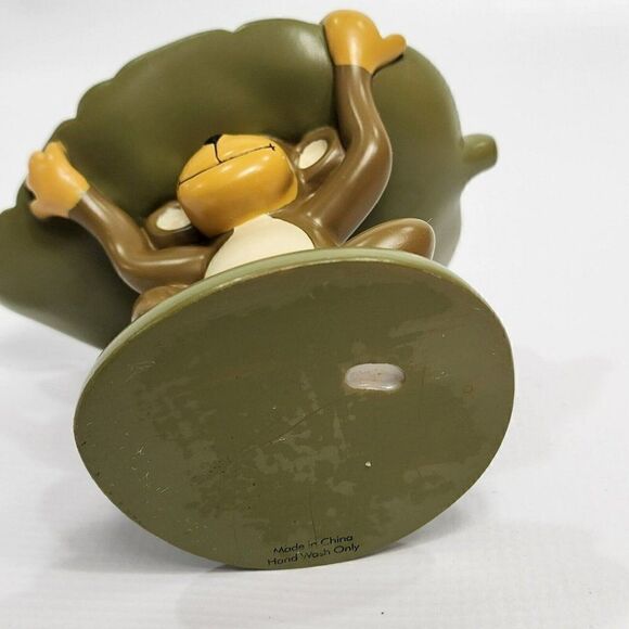 Toy 4" Monkey Holding Up A Leaf  Plastic Toy Decor - Picture 7 of 9
